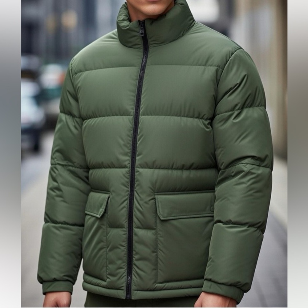 LCKR | Olive Green Puffer Jacket Size Medium C47